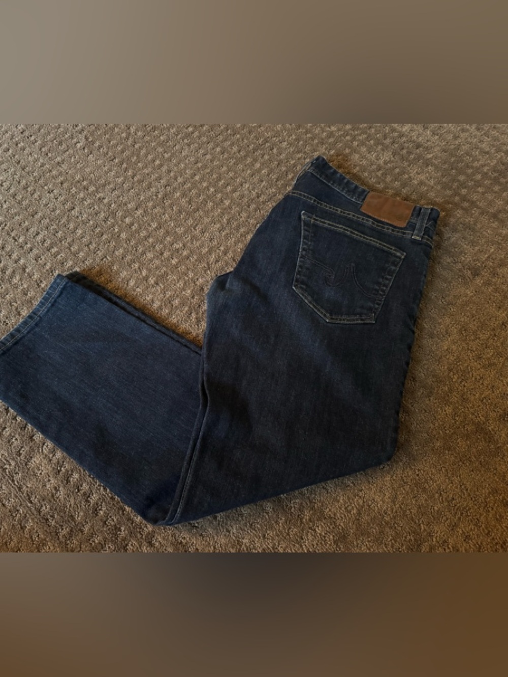 Ag Adriano Goldschmied Men’s Tailored Leg Jeans in Dark Indigo 36x32